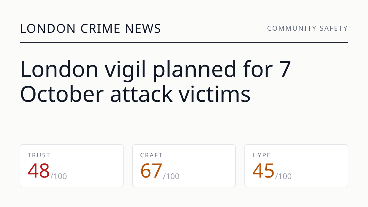 London vigil planned for 7 October attack victims