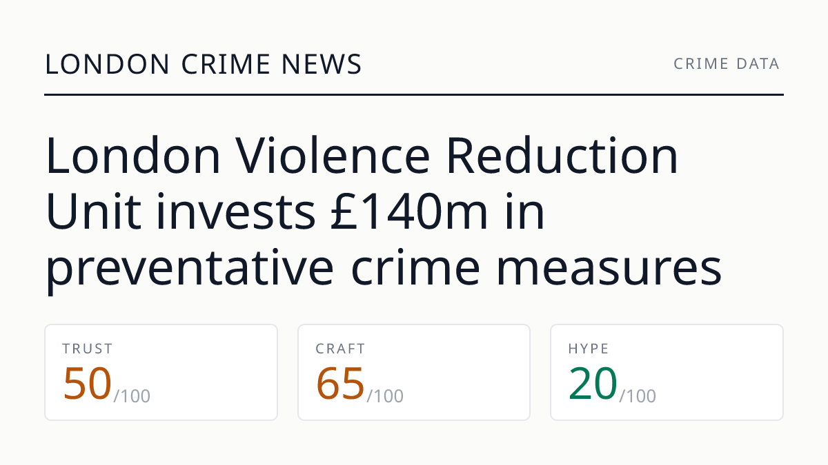 London Violence Reduction Unit invests £140m in preventative crime measures