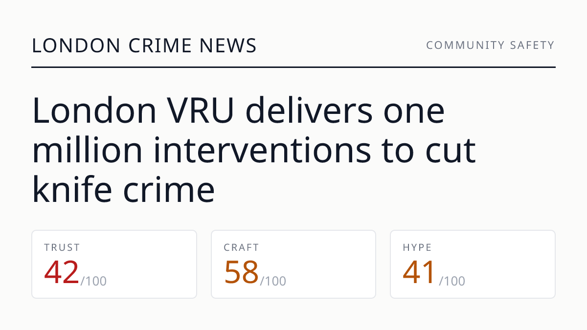 London VRU delivers one million interventions to cut knife crime