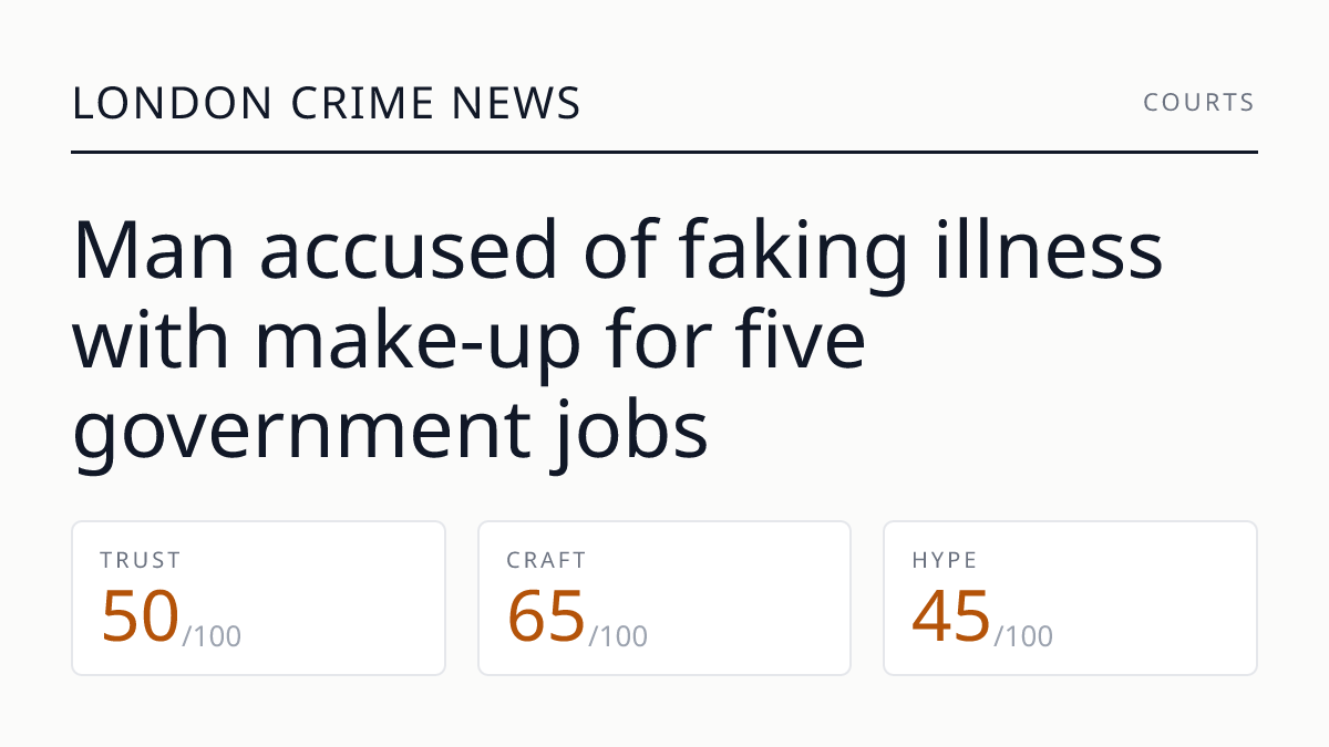 Man accused of faking illness with make-up for five government jobs