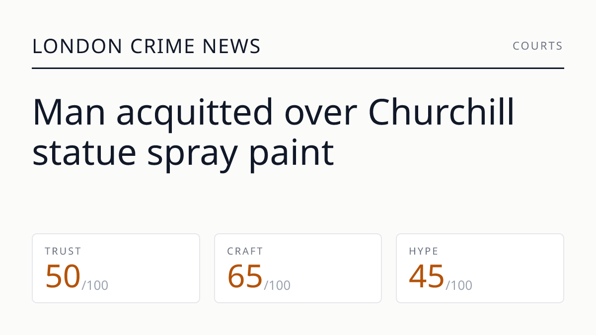 Man acquitted over Churchill statue spray paint