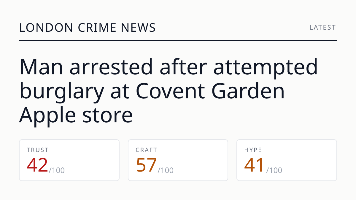 Man arrested after attempted burglary at Covent Garden Apple store