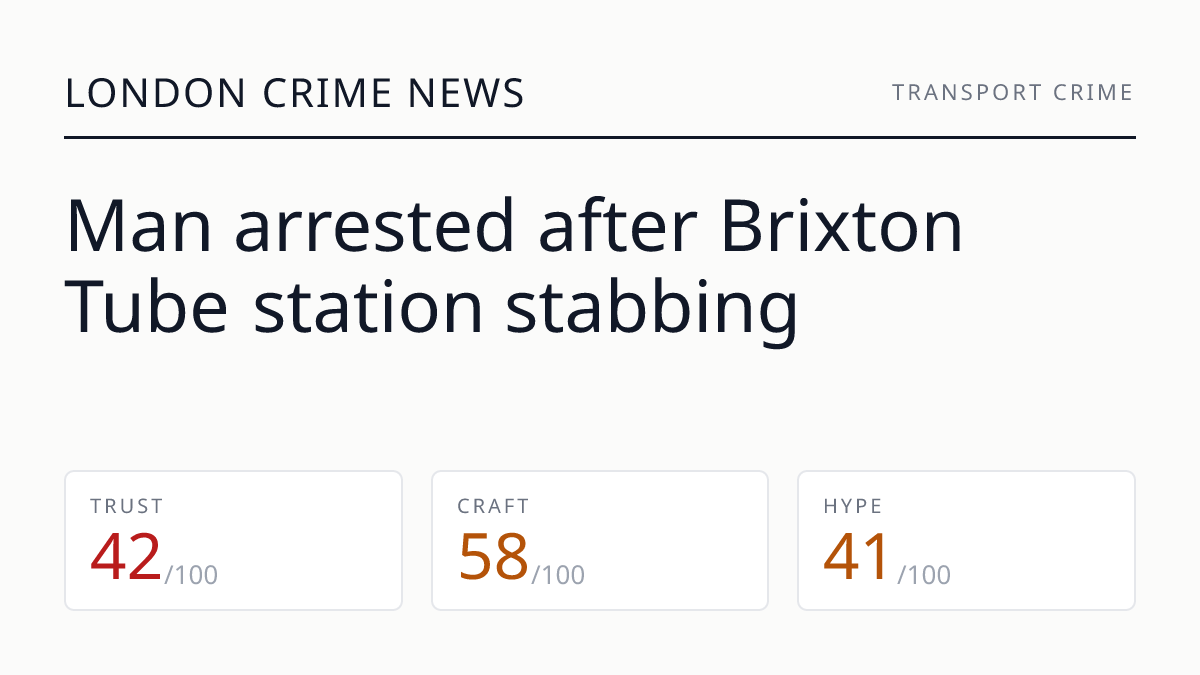 Man arrested after Brixton Tube station stabbing