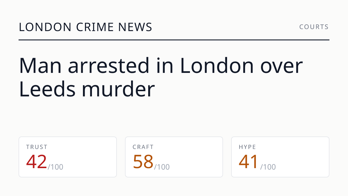 Man arrested in London over Leeds murder