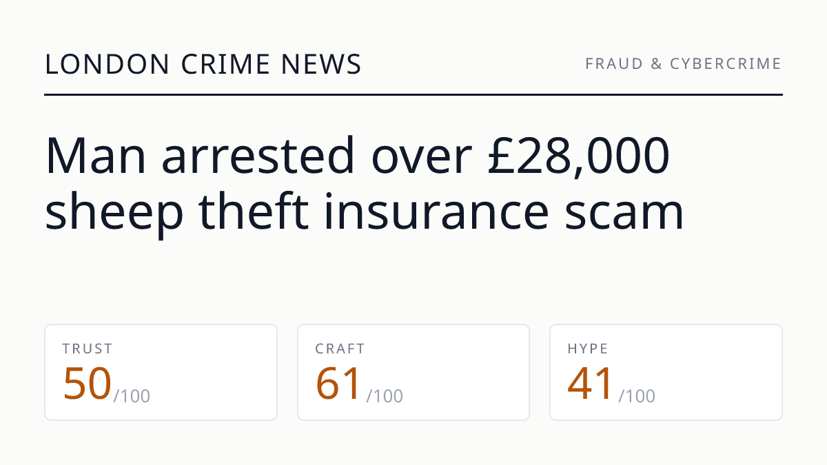 Man arrested over £28,000 sheep theft insurance scam