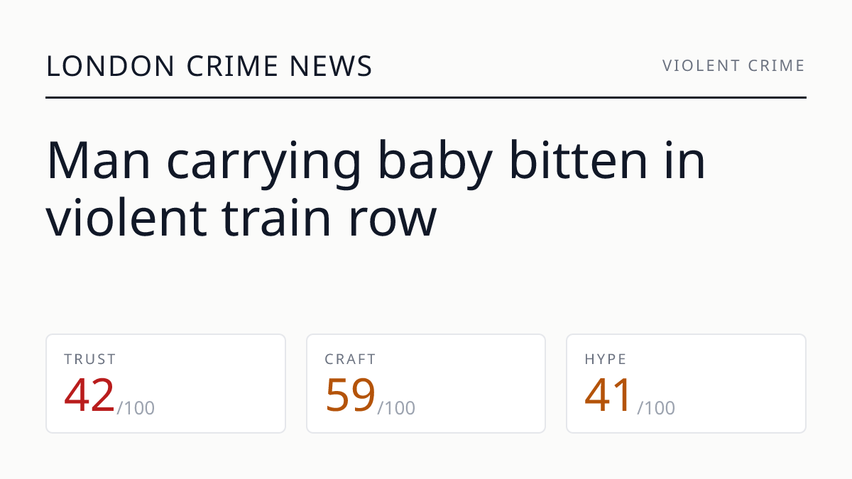 Man carrying baby bitten in violent train row