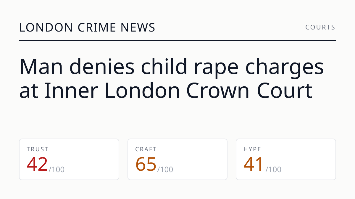 Man denies child rape charges at Inner London Crown Court
