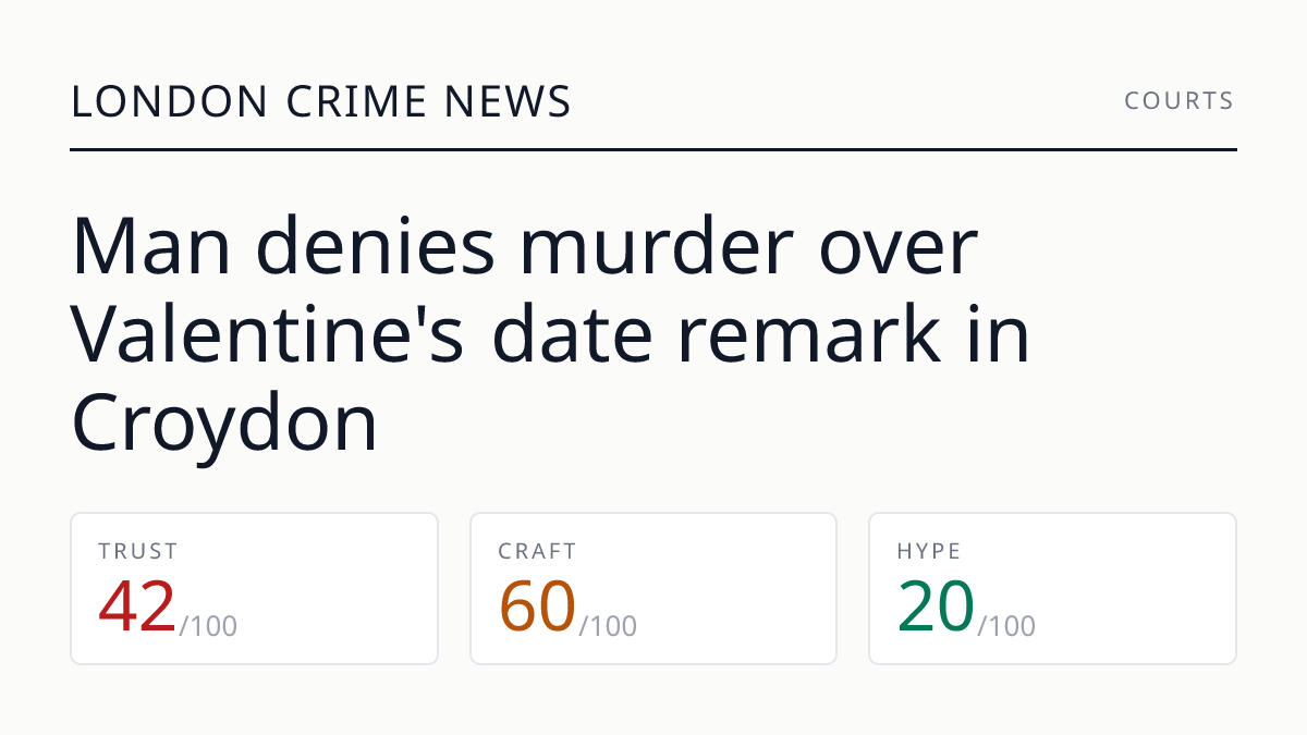 Man denies murder over Valentine's date remark in Croydon