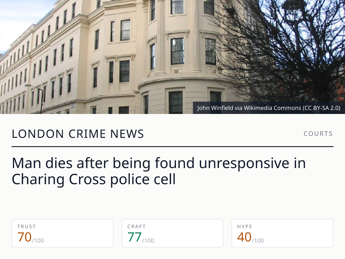 Charing Cross Police Station cell death | London Crime News