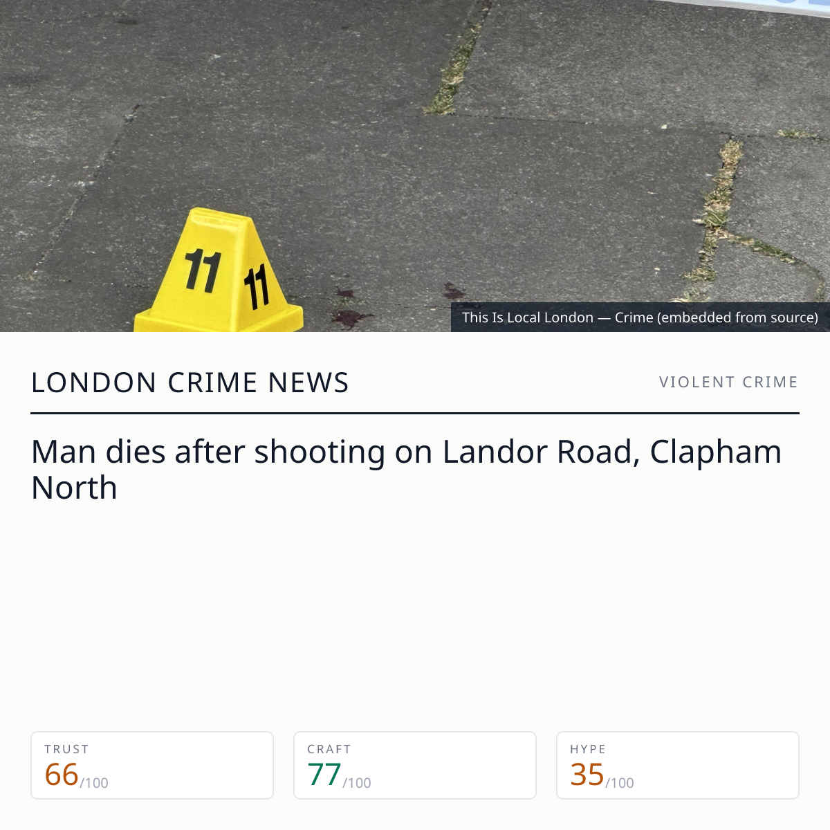 Man dies after shooting on Landor Road, Clapham North | London Crime News