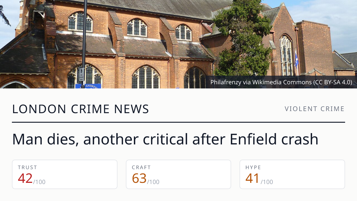 Enfield crash: man dies, woman arrested | London Crime News