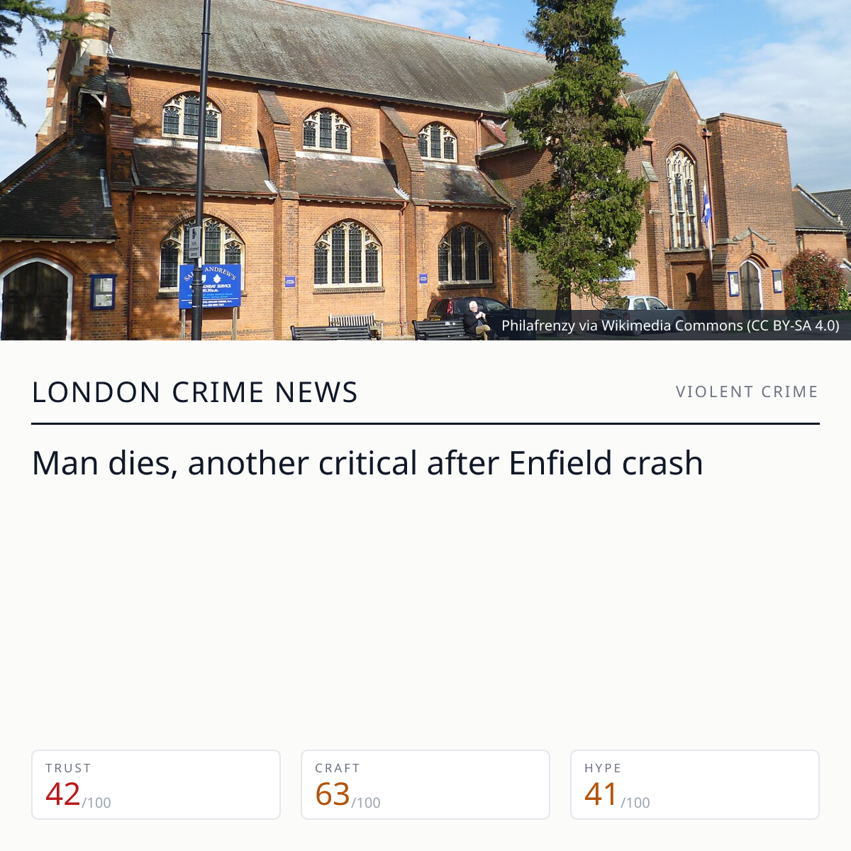 Enfield crash: man dies, woman arrested | London Crime News