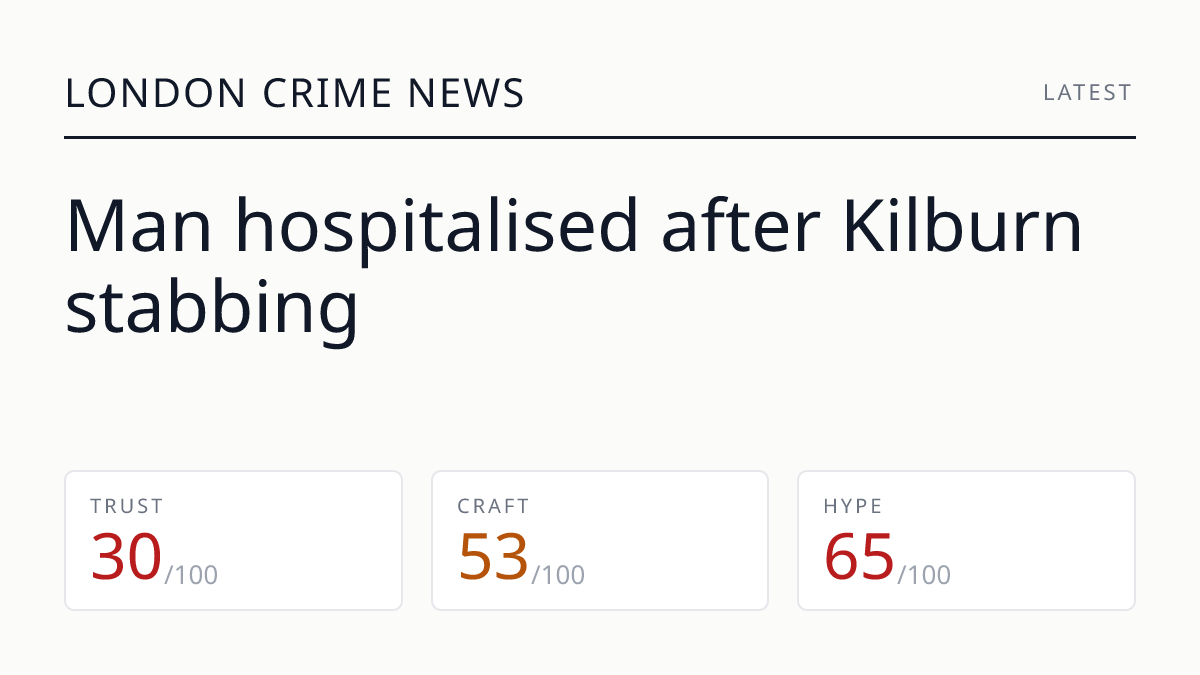 Man hospitalised after Kilburn stabbing