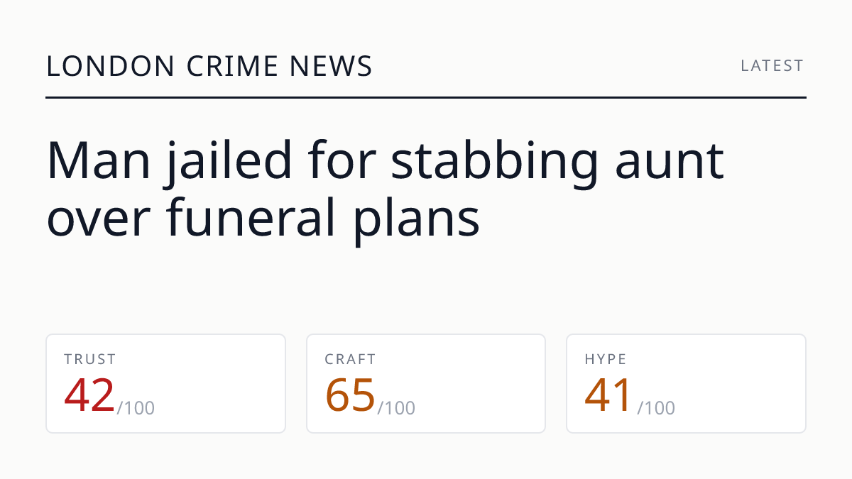 Man jailed for stabbing aunt over funeral plans