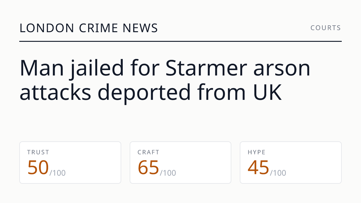 Man jailed for Starmer arson attacks deported from UK