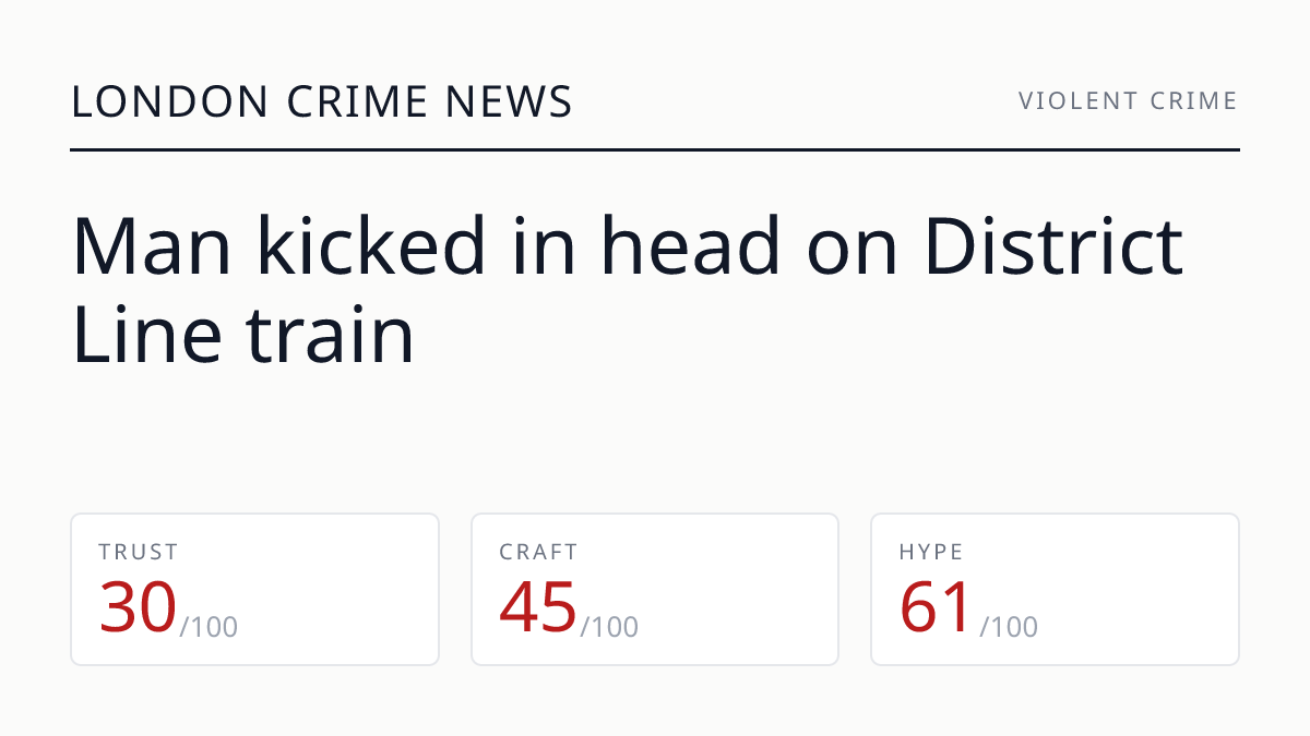 Man kicked in head on District Line train