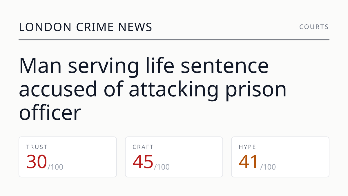 Man serving life sentence accused of attacking prison officer