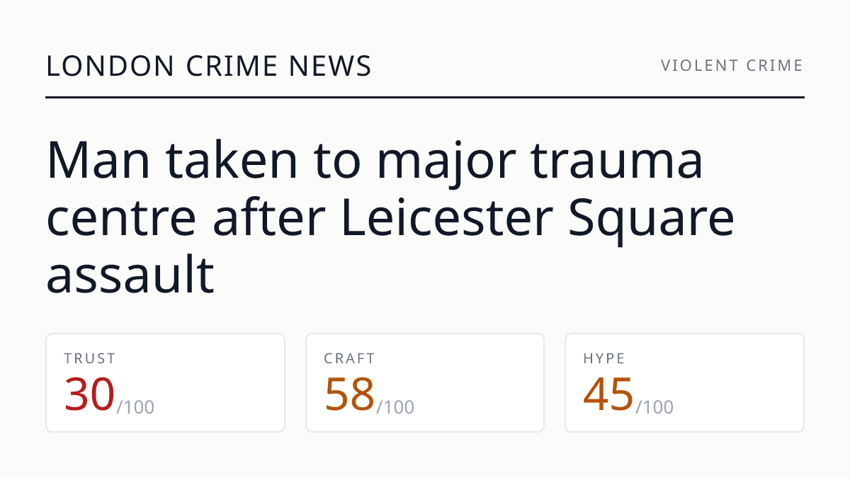 Man taken to major trauma centre after Leicester Square assault