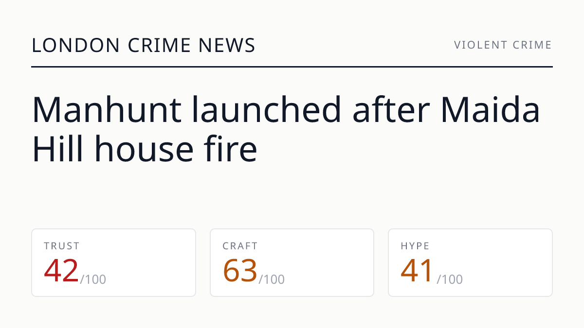 Manhunt launched after Maida Hill house fire