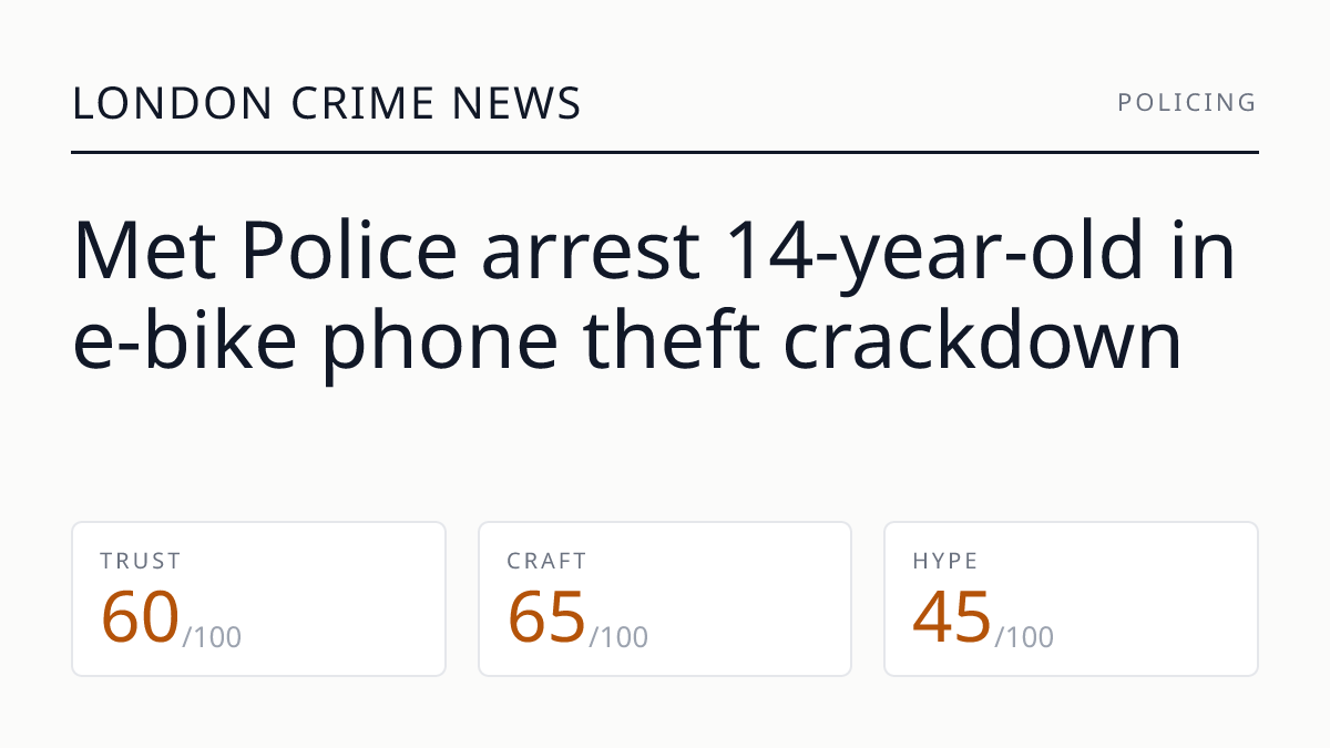 Met Police arrest 14-year-old in e-bike phone theft crackdown