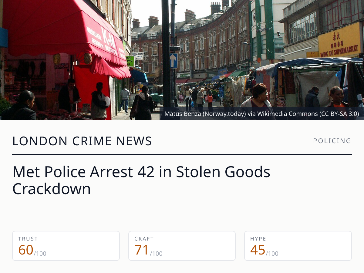 Met Police arrest 42 in London stolen goods crackdown | London Crime News