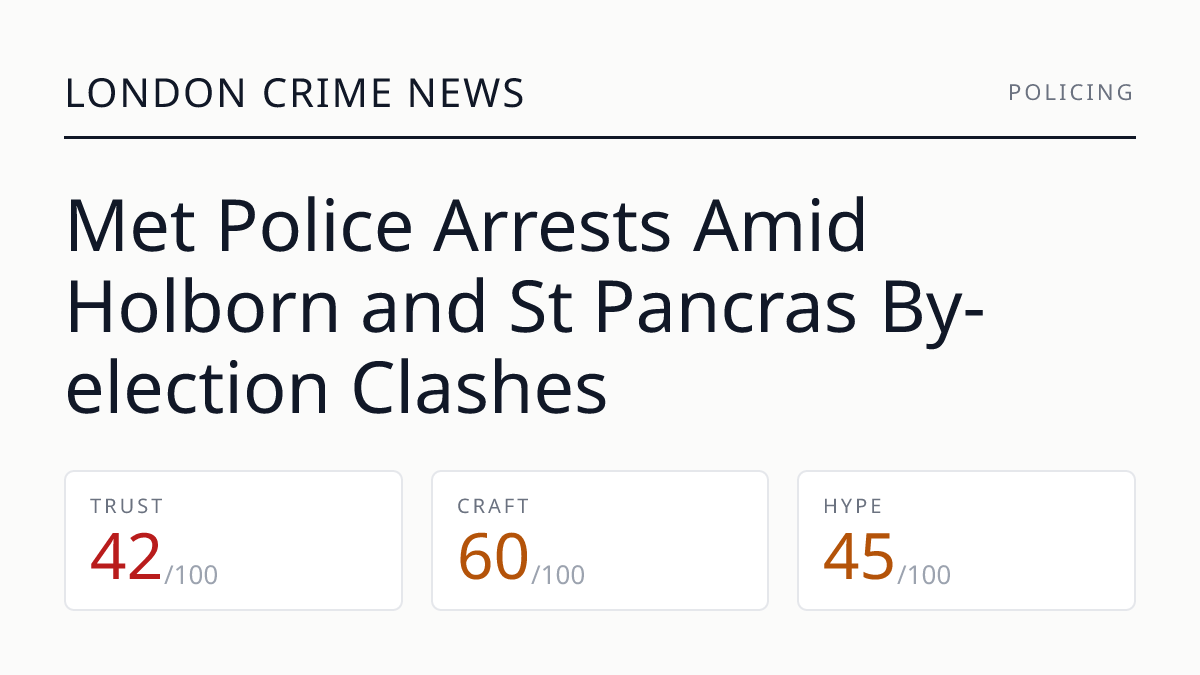 Met Police Arrests Amid Holborn and St Pancras By-election Clashes