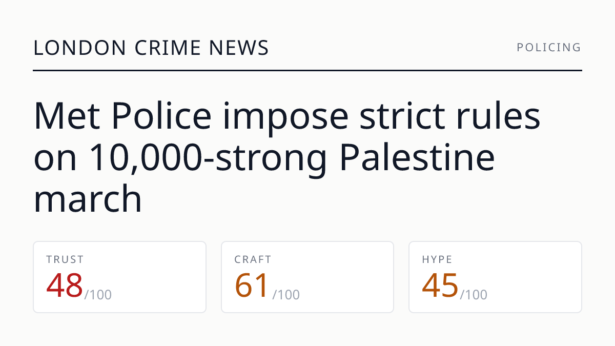 Met Police impose strict rules on 10,000-strong Palestine march