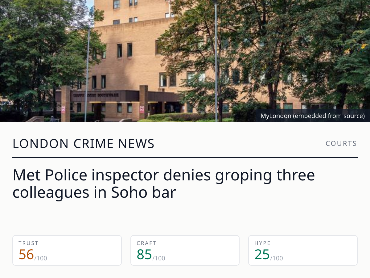 Met inspector denies groping colleagues in Soho bar trial | London ...