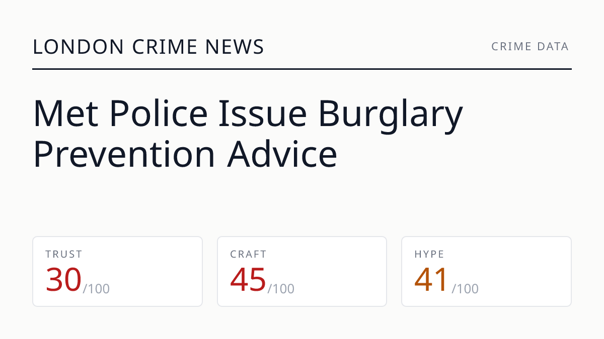 Met Police Issue Burglary Prevention Advice