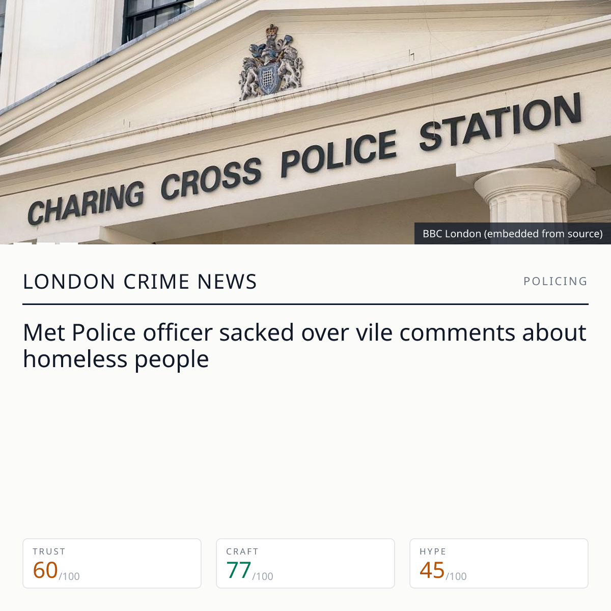 Lloyd Hunter sacked by Met | London Crime News
