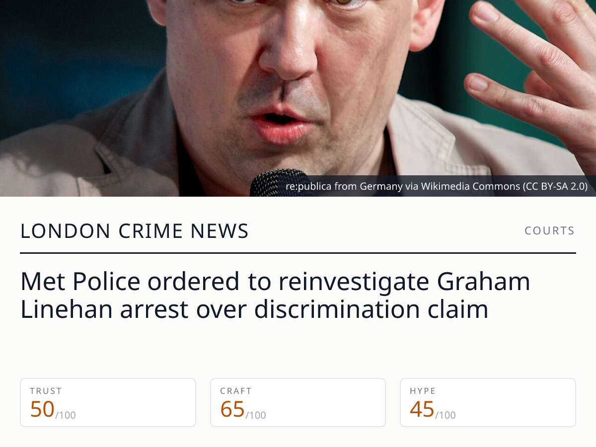 Graham Linehan: Met Police to reinvestigate | London Crime News