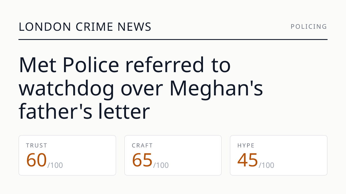Met Police referred to watchdog over Meghan's father's letter