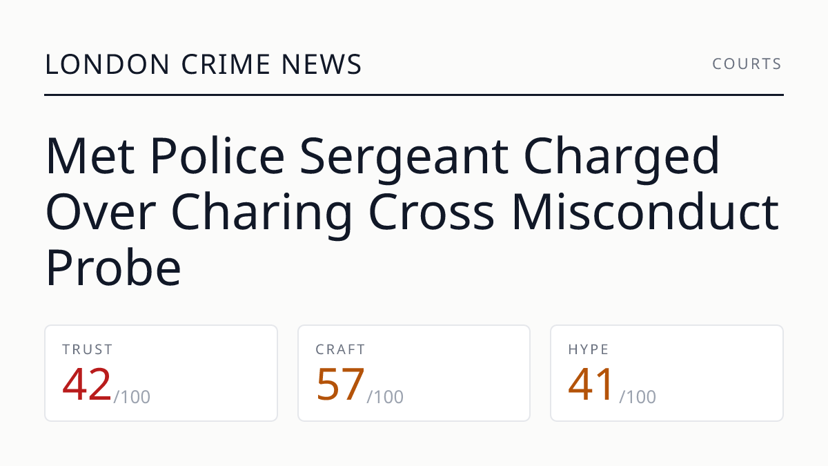 Met Police Sergeant Charged Over Charing Cross Misconduct Probe