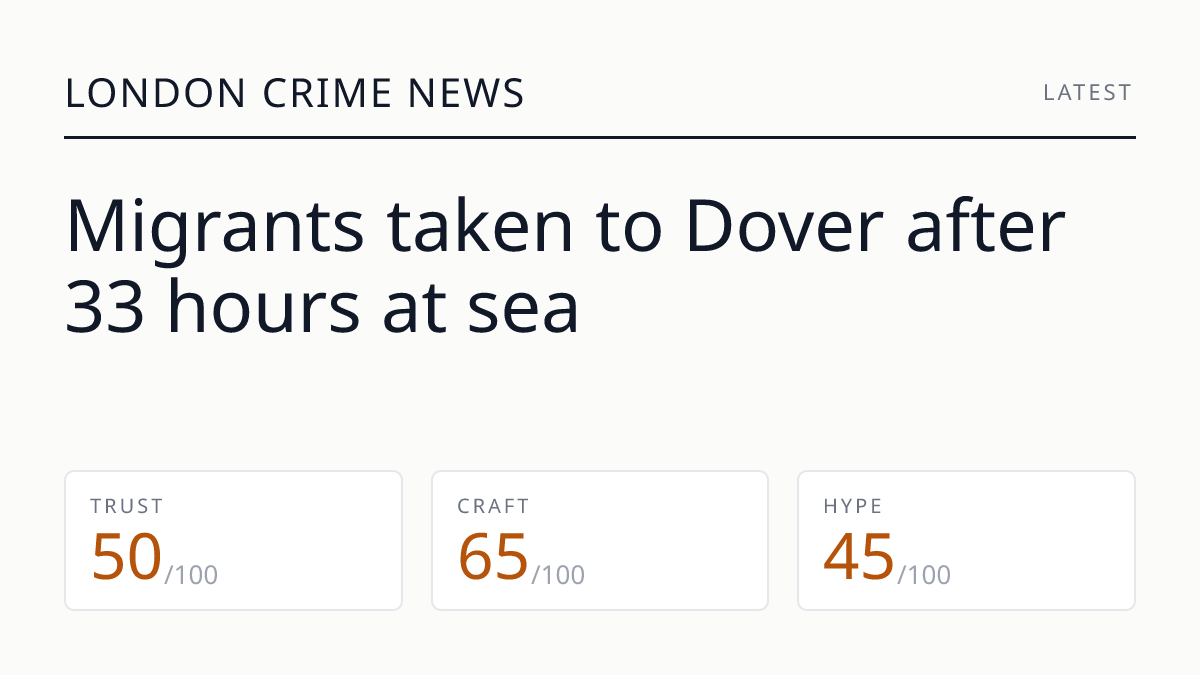 Migrants taken to Dover after 33 hours at sea