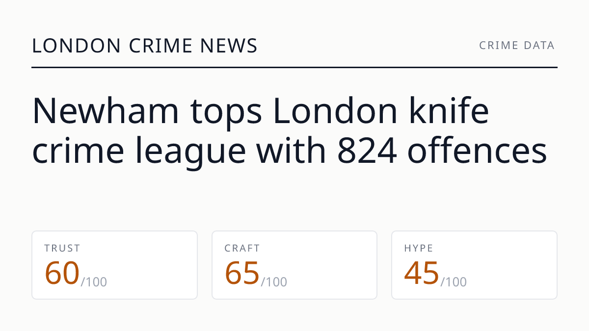 Newham tops London knife crime league with 824 offences