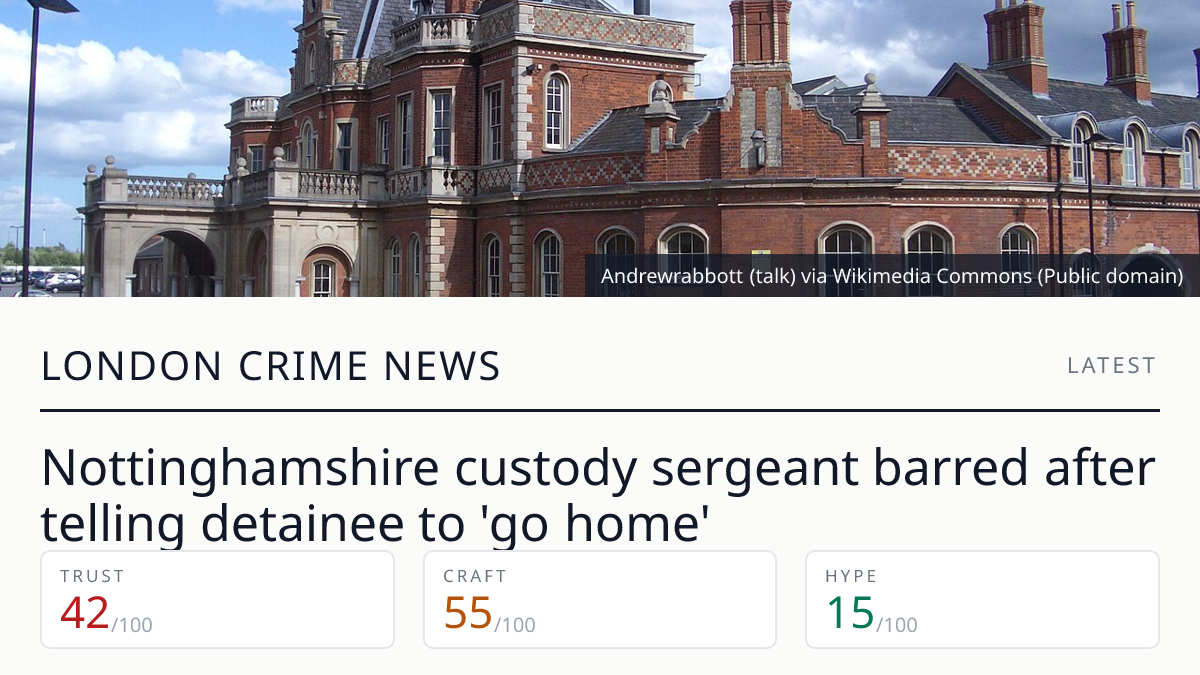 Mansfield custody sergeant barred after telling detainee to 'go home ...