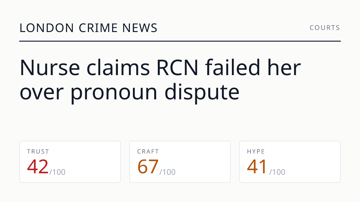 Nurse claims RCN failed her over pronoun dispute