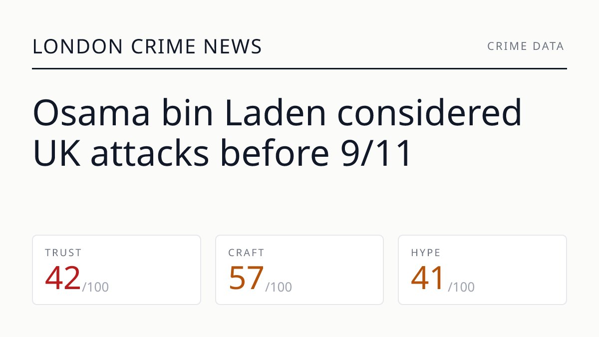 Osama bin Laden considered UK attacks before 9/11
