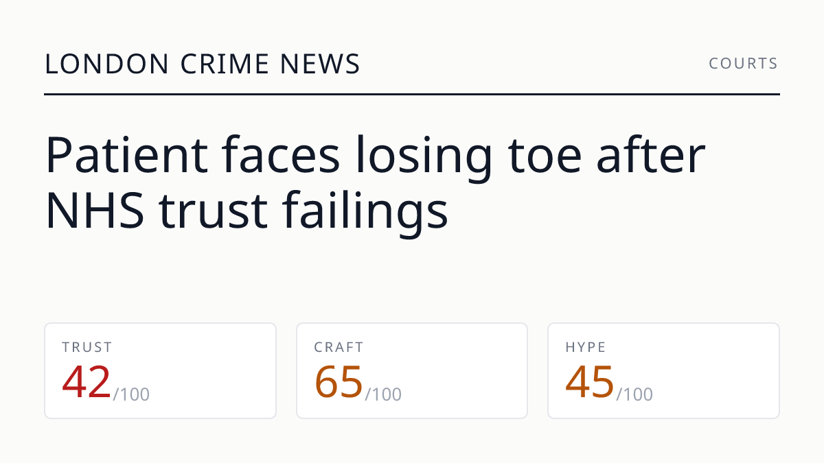 Patient faces losing toe after NHS trust failings