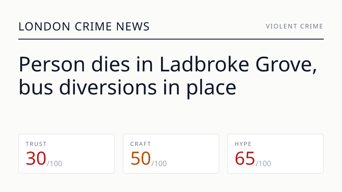 Person dies in Ladbroke Grove, bus diversions in place