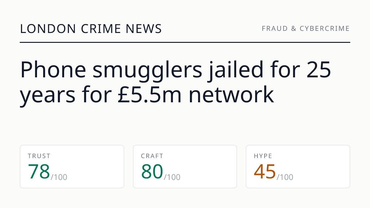 Phone smugglers jailed for 25 years for £5.5m network