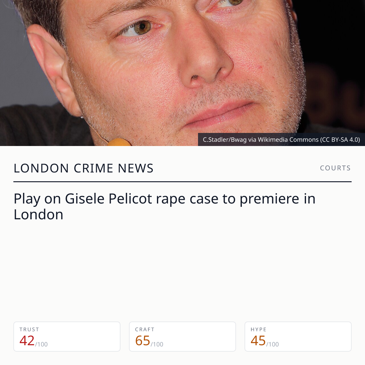 Gisele Pelicot case play at London County Hall | London Crime News
