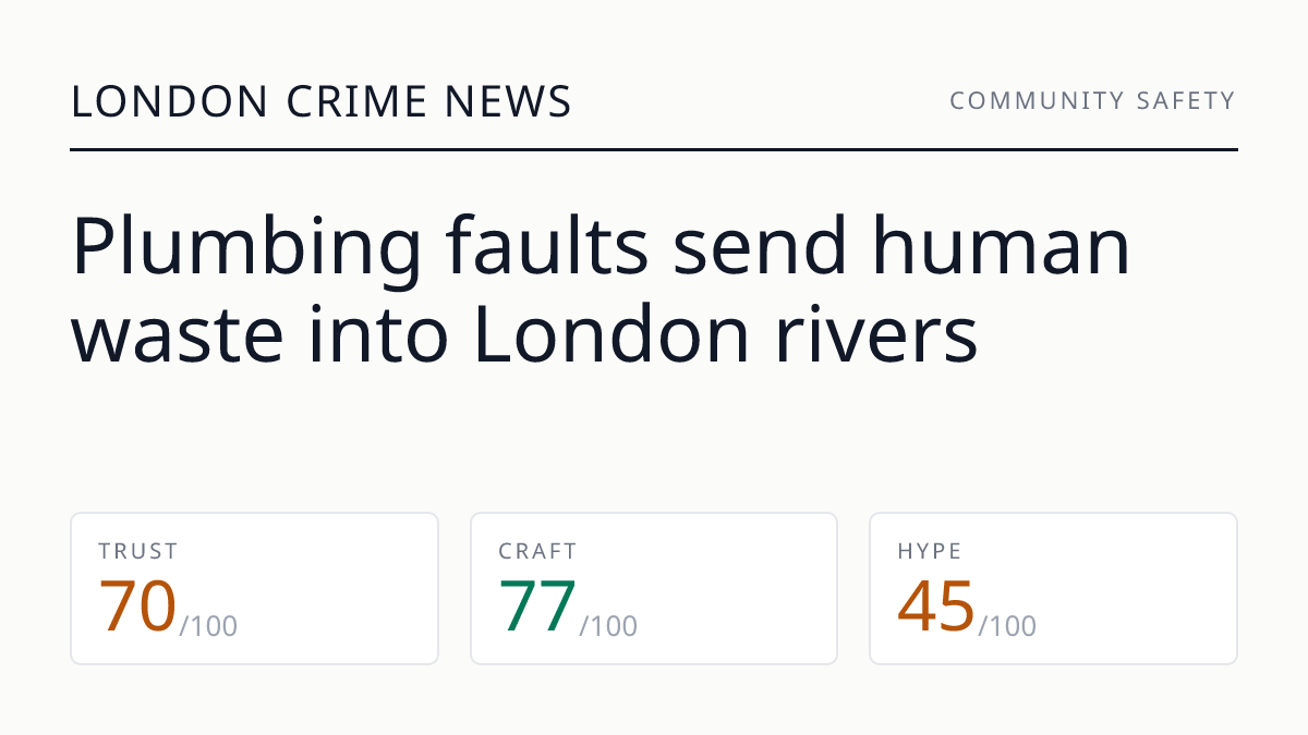 Plumbing faults send human waste into London rivers