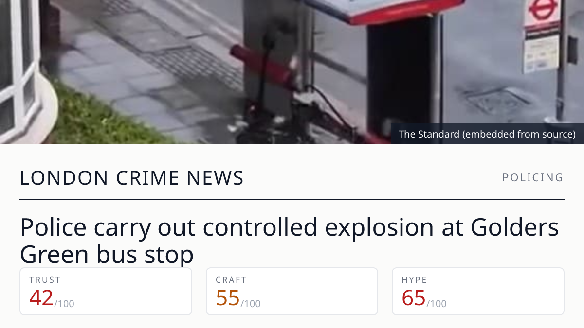 Controlled explosion at Golders Green Road bus stop | London Crime News