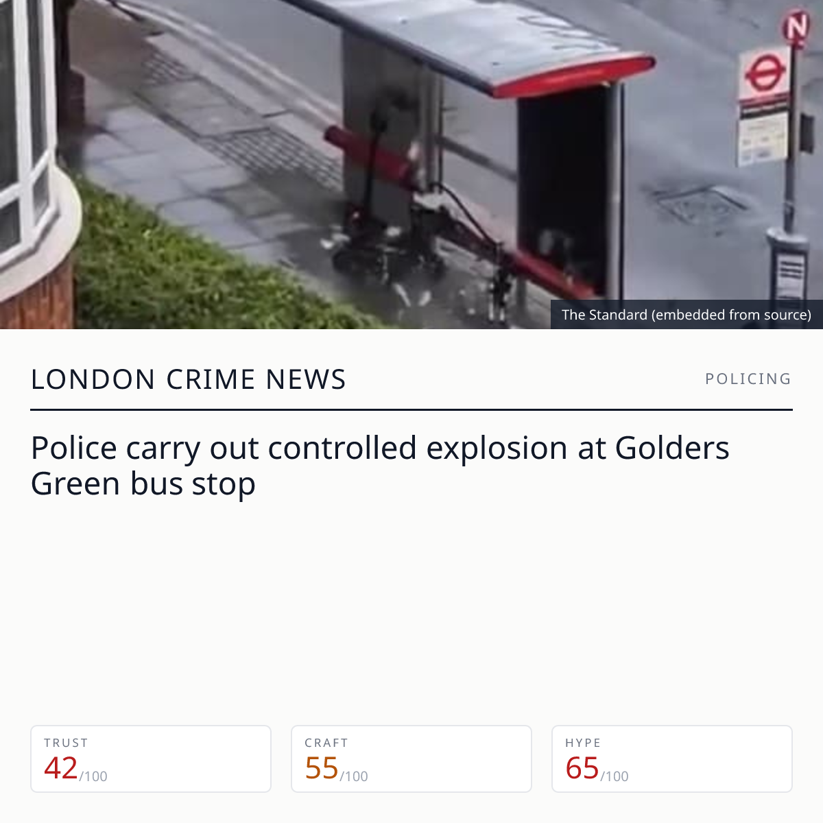 Controlled explosion at Golders Green Road bus stop | London Crime News