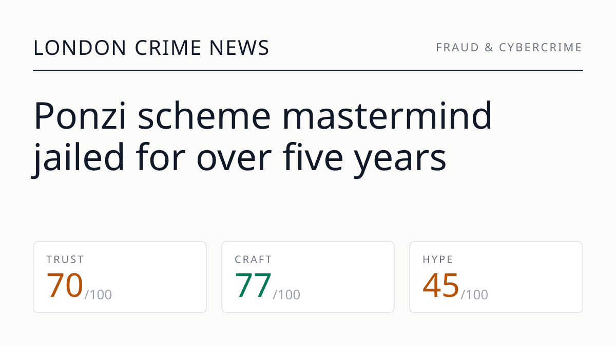 Ponzi scheme mastermind jailed for over five years