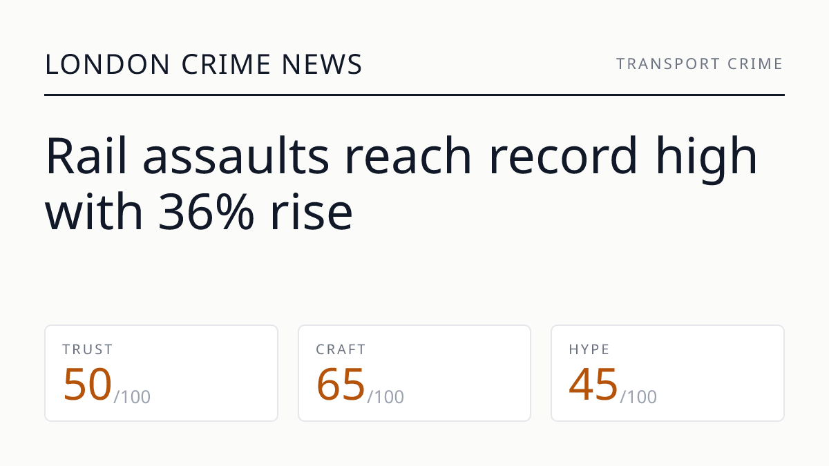 Rail assaults reach record high with 36% rise