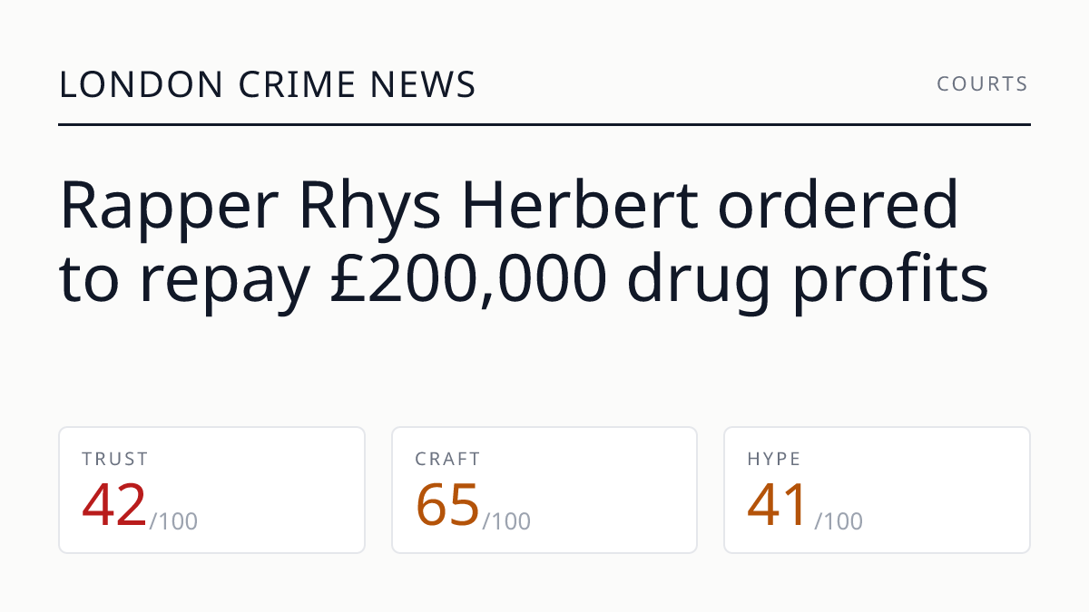Rapper Rhys Herbert ordered to repay £200,000 drug profits