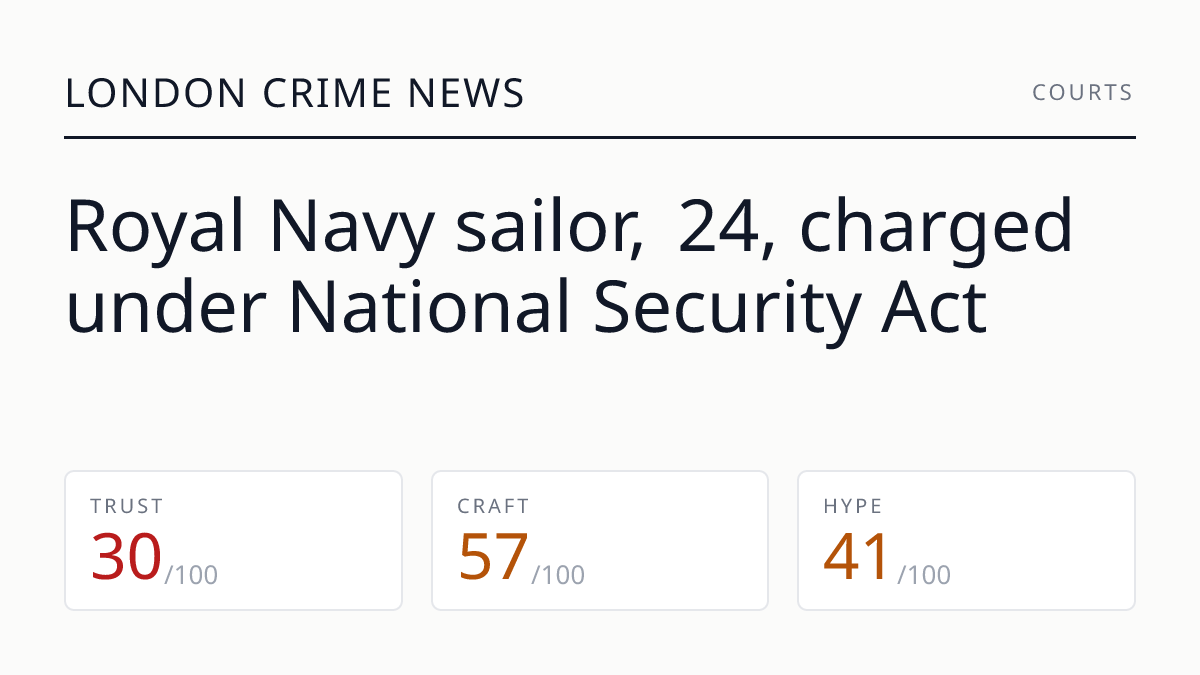 Royal Navy sailor, 24, charged under National Security Act