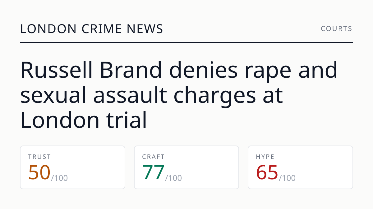 Russell Brand denies rape and sexual assault charges at London trial